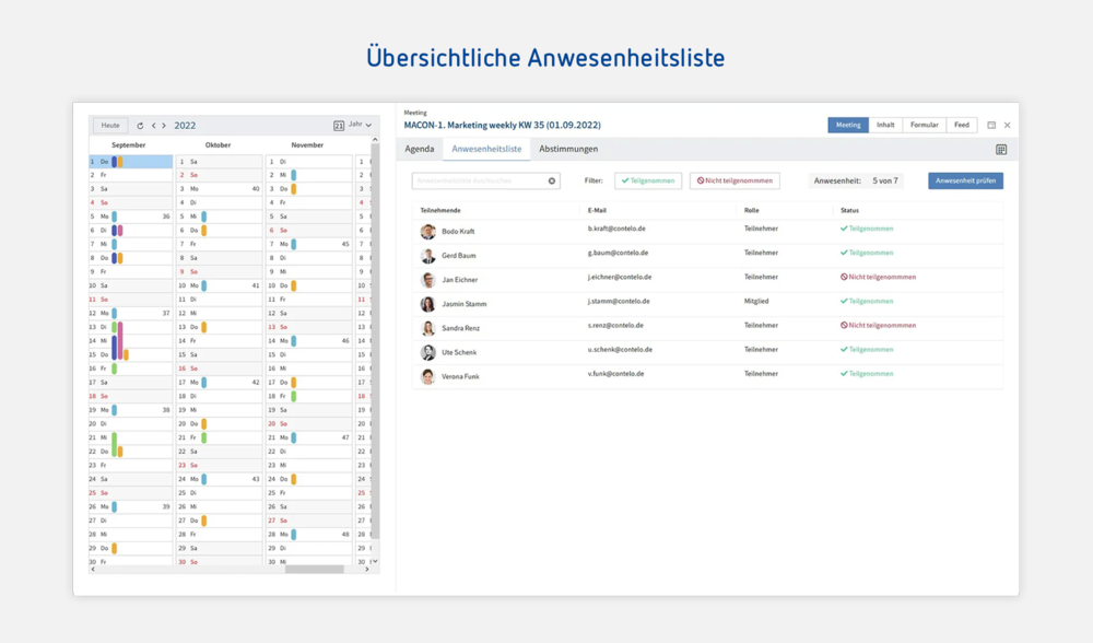 Screenshot ELO Meeting Software
