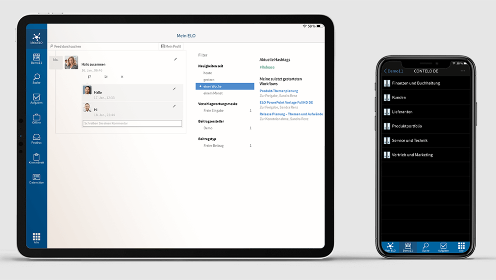 Darstellung von ELO auf Smartphones und Tablets