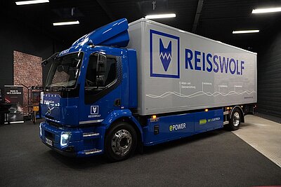 REISSWOLF Volvo FL Electric with 6 bateries.